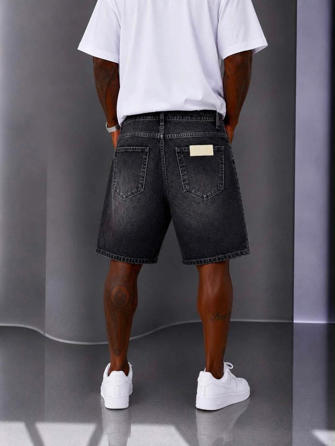 PREMIUM WASHED BLACK SHORT