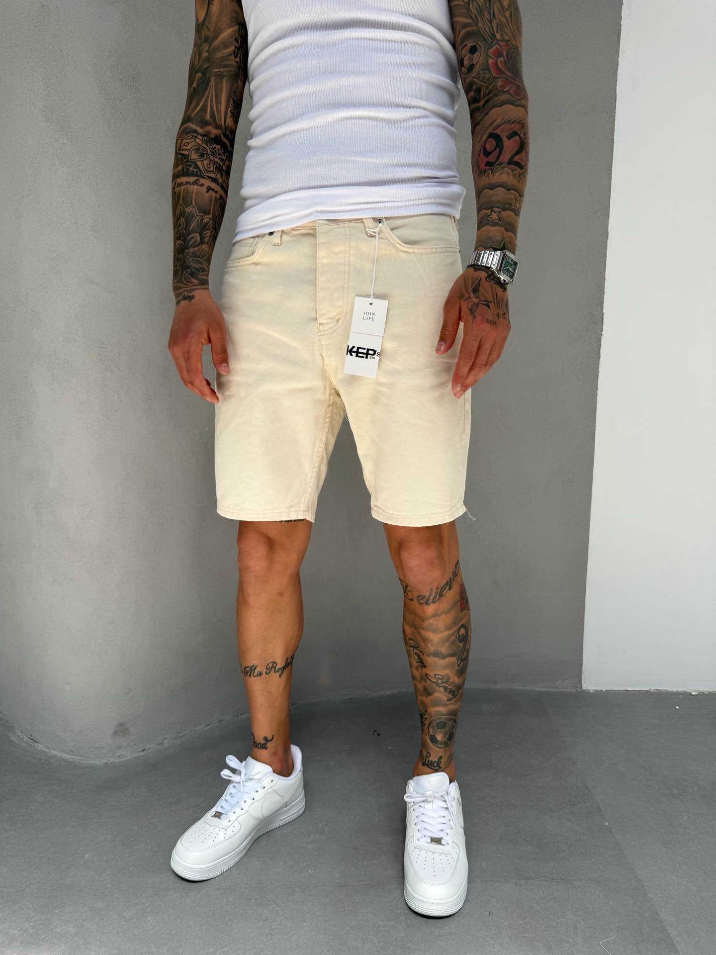 BAIGE DENIM SHORT