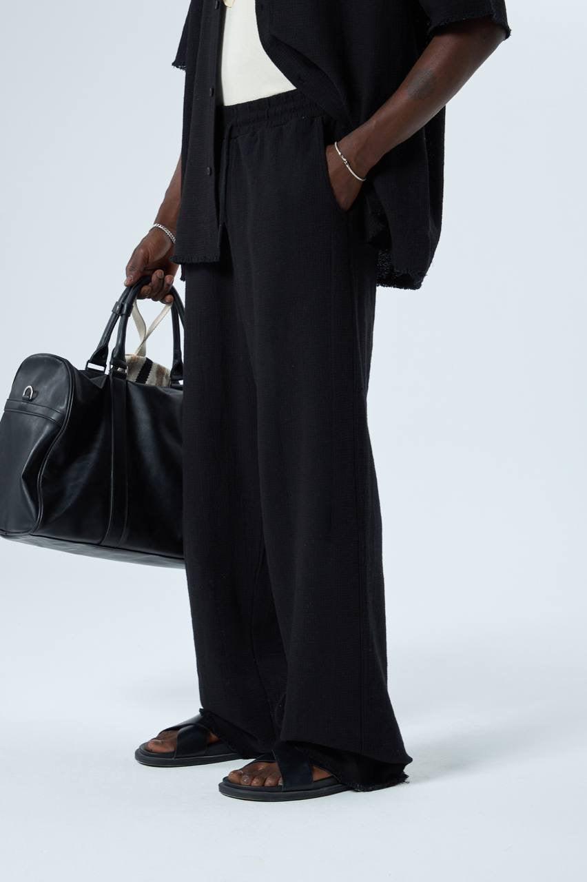 BLACK LINEN SET