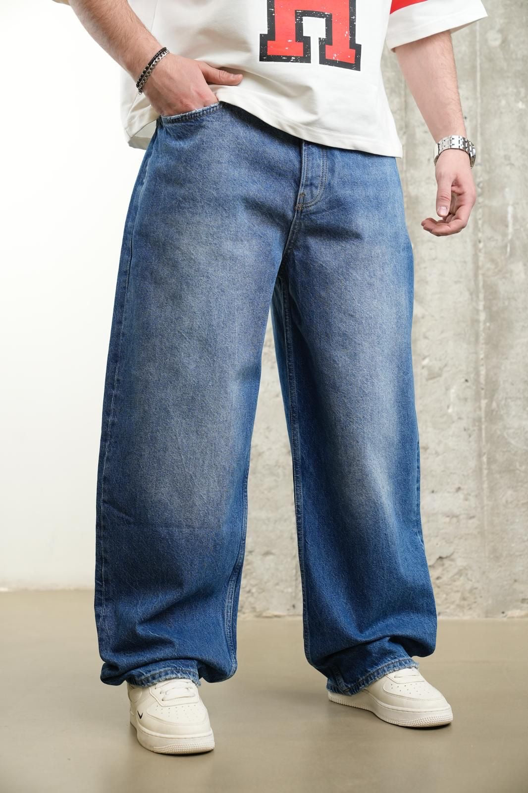PREMIUM SUPER BAGGY BLUE JEAN