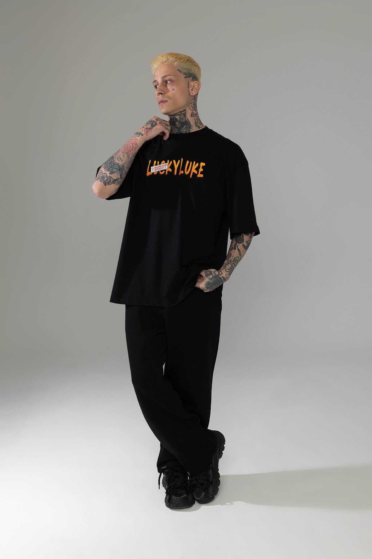 LUCKY LUKE BLACK T-SHIRT