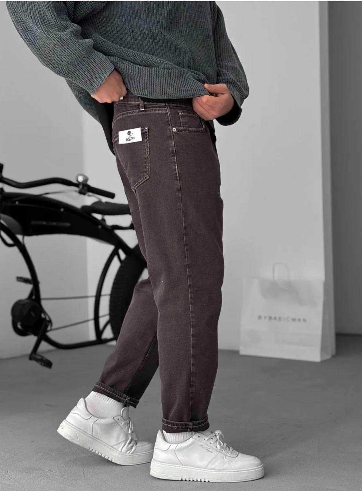 COFFE COLOR BOYFRIEND CUT JEAN