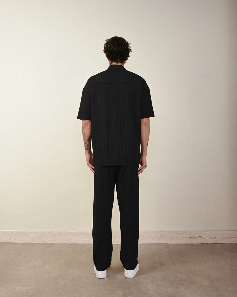RIBBED SHORT SLEEVE SHIRT (7 COLOR)