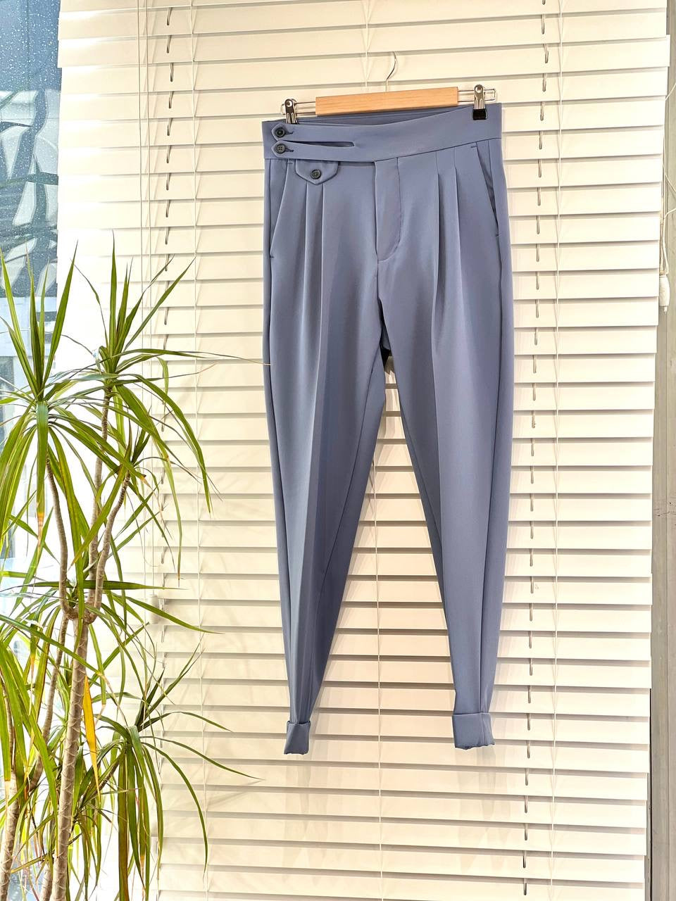 DOUBLE BUTTON ITALIAN PANTS (5 COLOR)