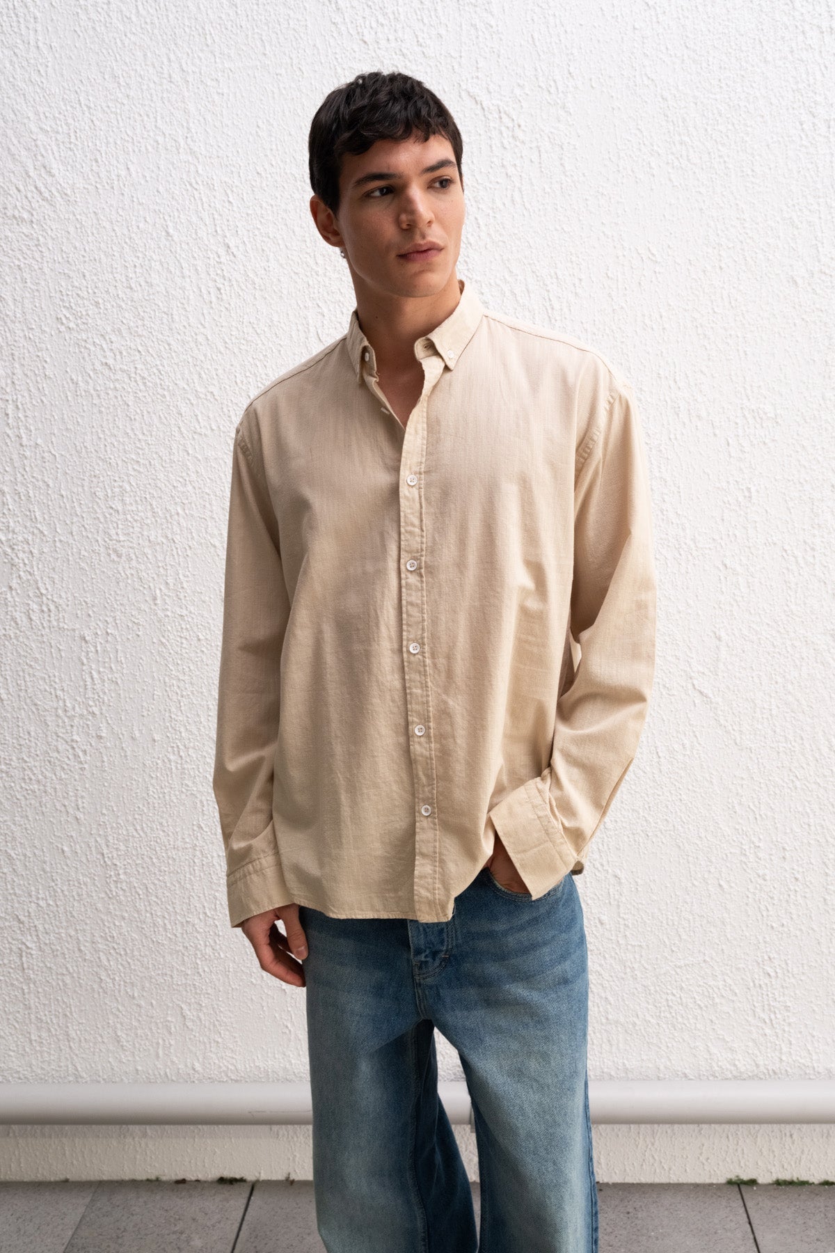 LINEN TYPE BASIC SHIRT