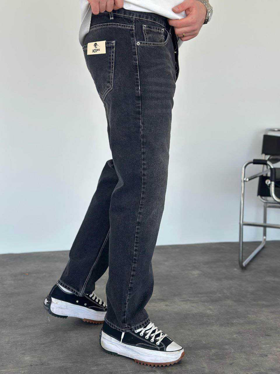 WASHED BLACK BAGGY FIT JEAN