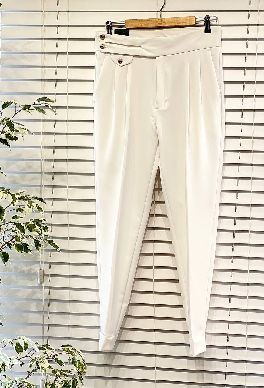DOUBLE BUTTON ITALIAN PANTS (5 COLOR)
