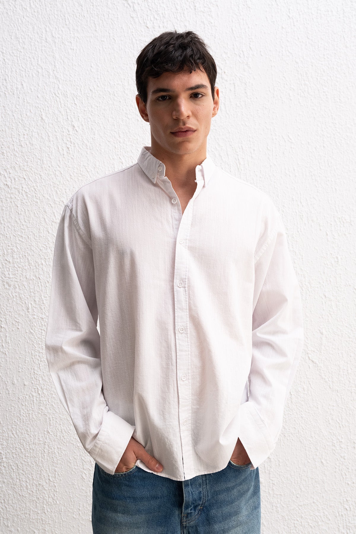 LINEN TYPE BASIC SHIRT
