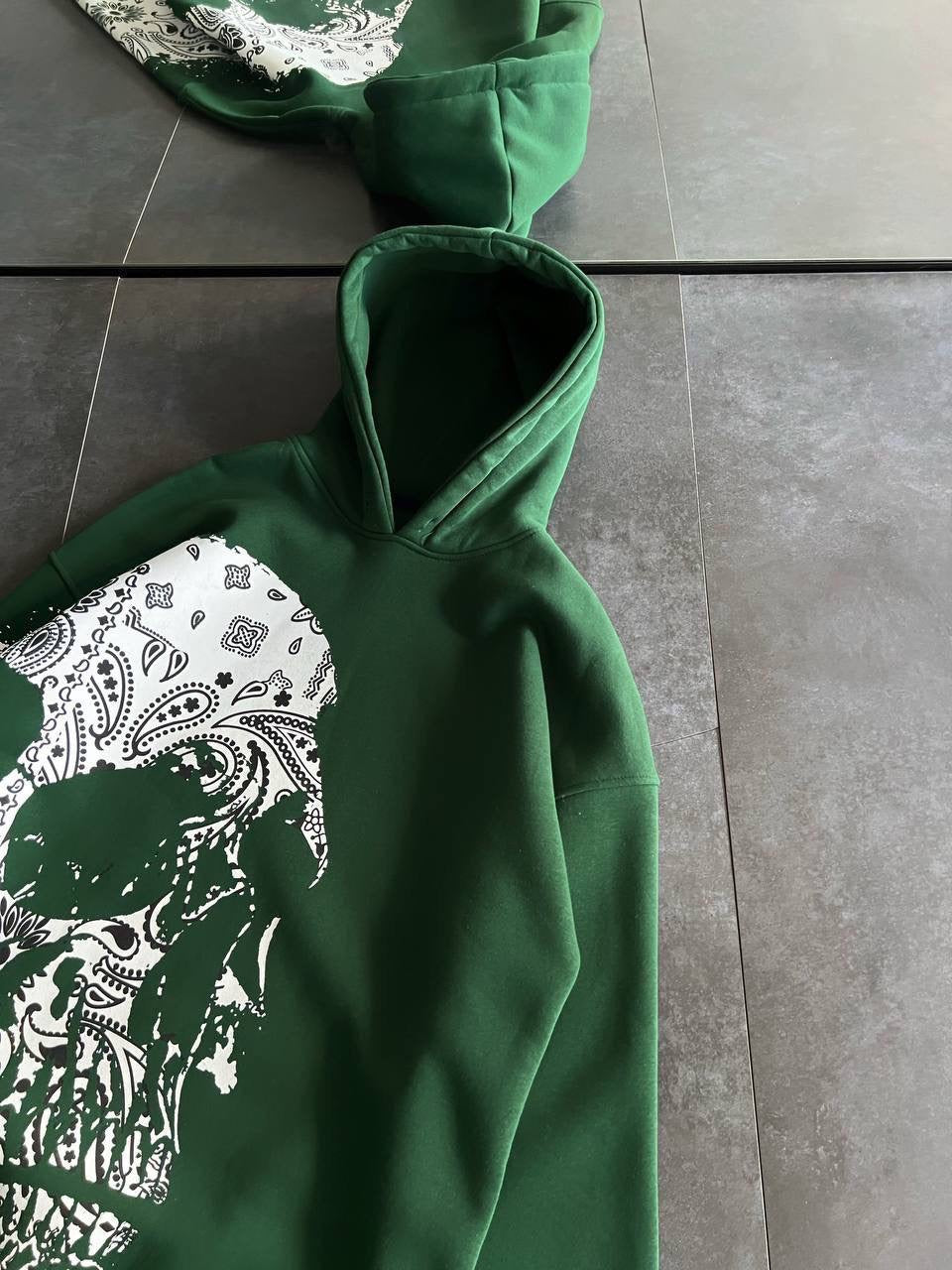 GREEN SKELETON HOODIE