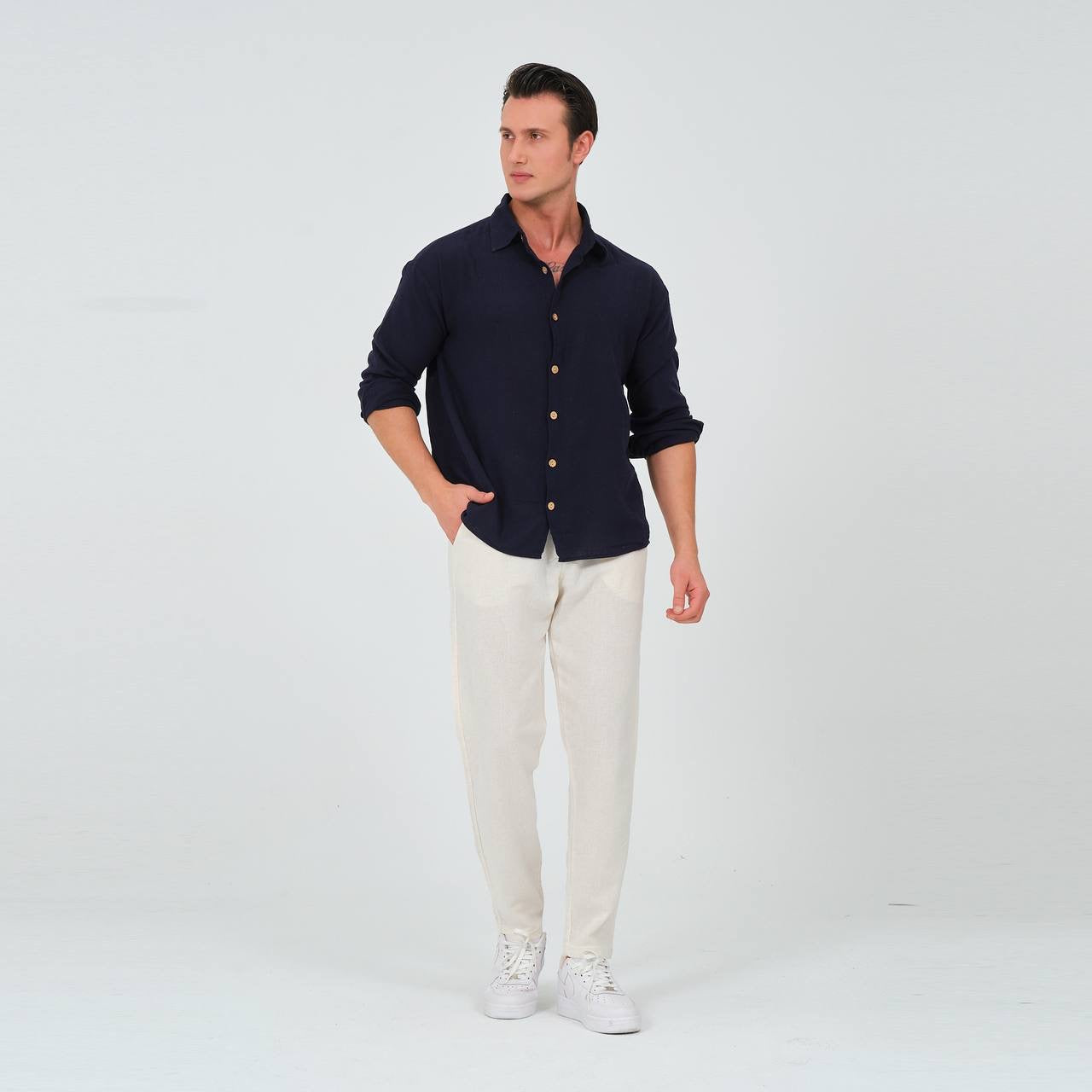 LINEN LONG SLEEVE SHIRT