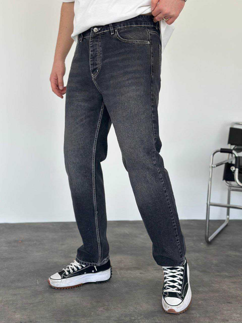 WASHED BLACK BAGGY FIT JEAN