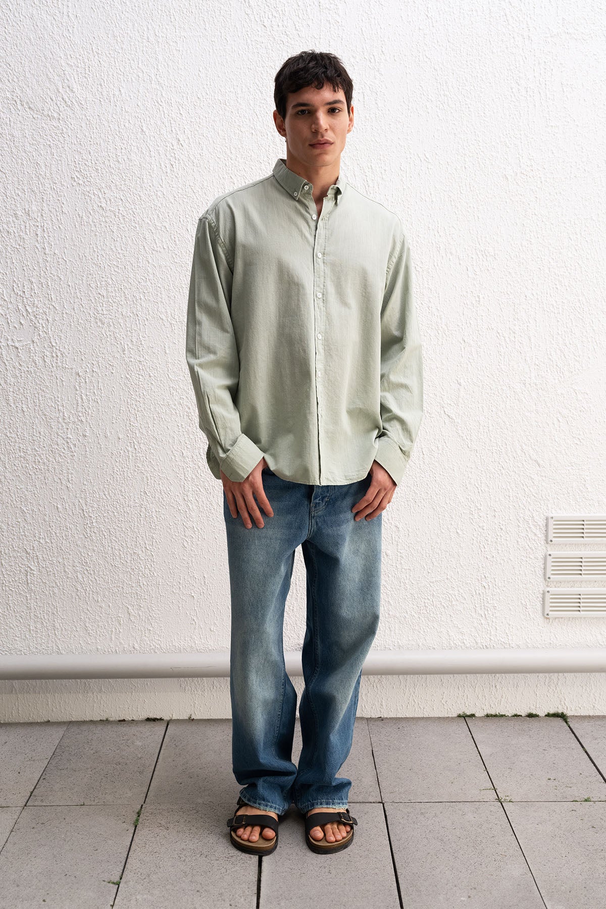 LINEN TYPE BASIC SHIRT