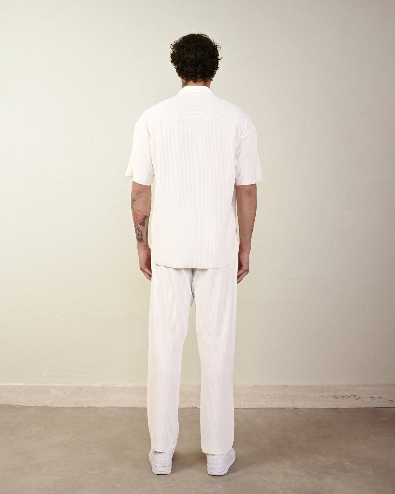 RIBBED SHORT SLEEVE SHIRT (7 COLOR)