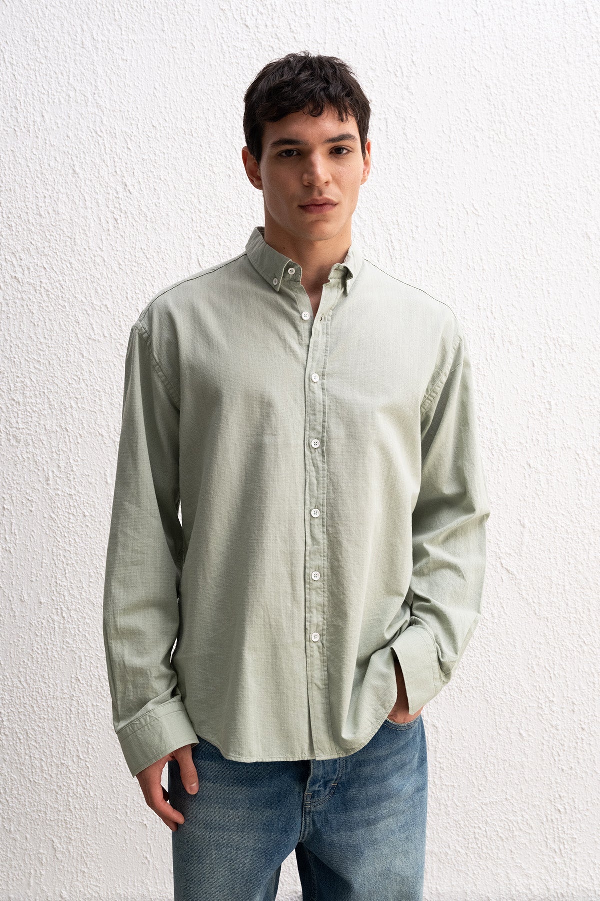 LINEN TYPE BASIC SHIRT