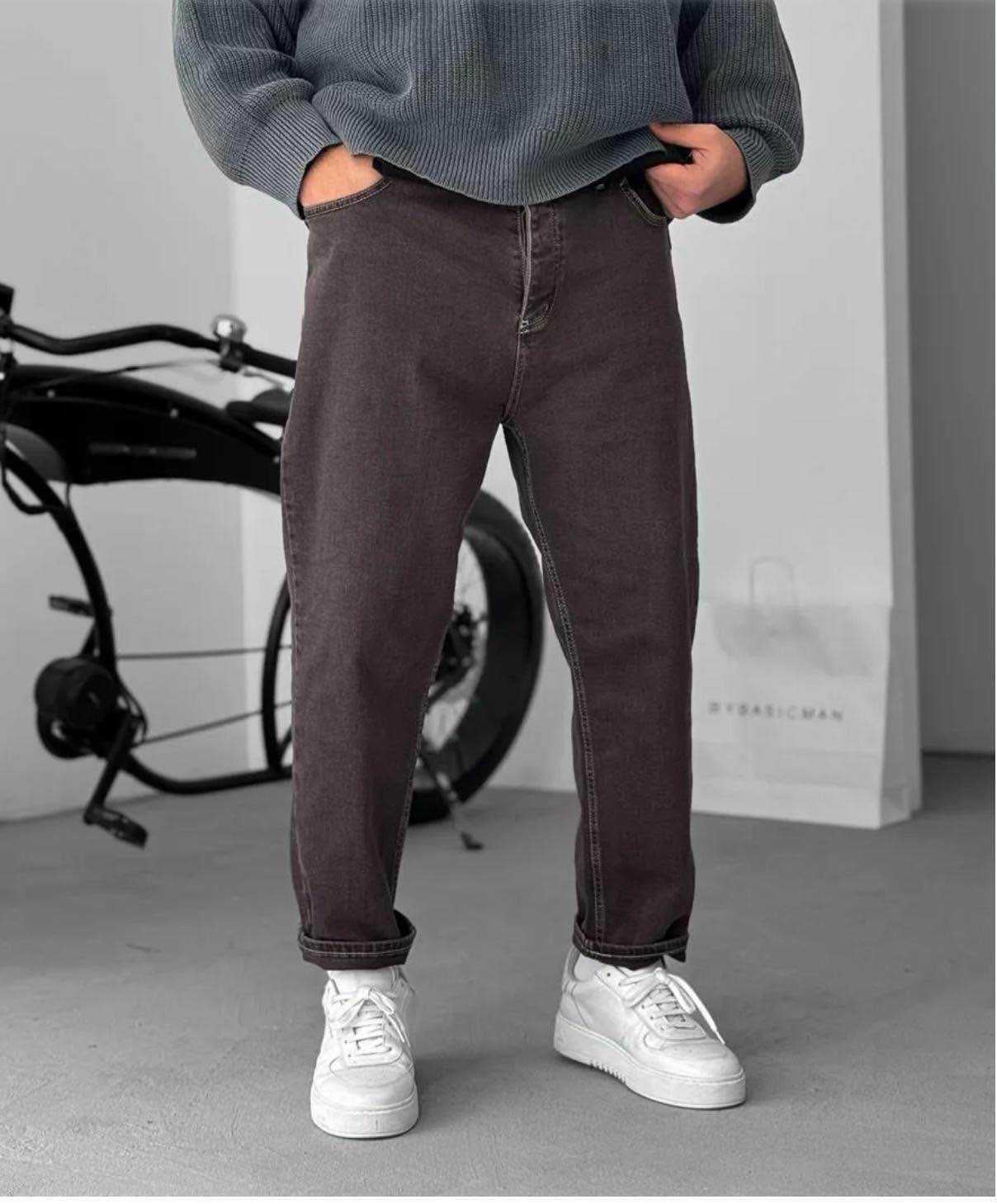 COFFE COLOR BOYFRIEND CUT JEAN