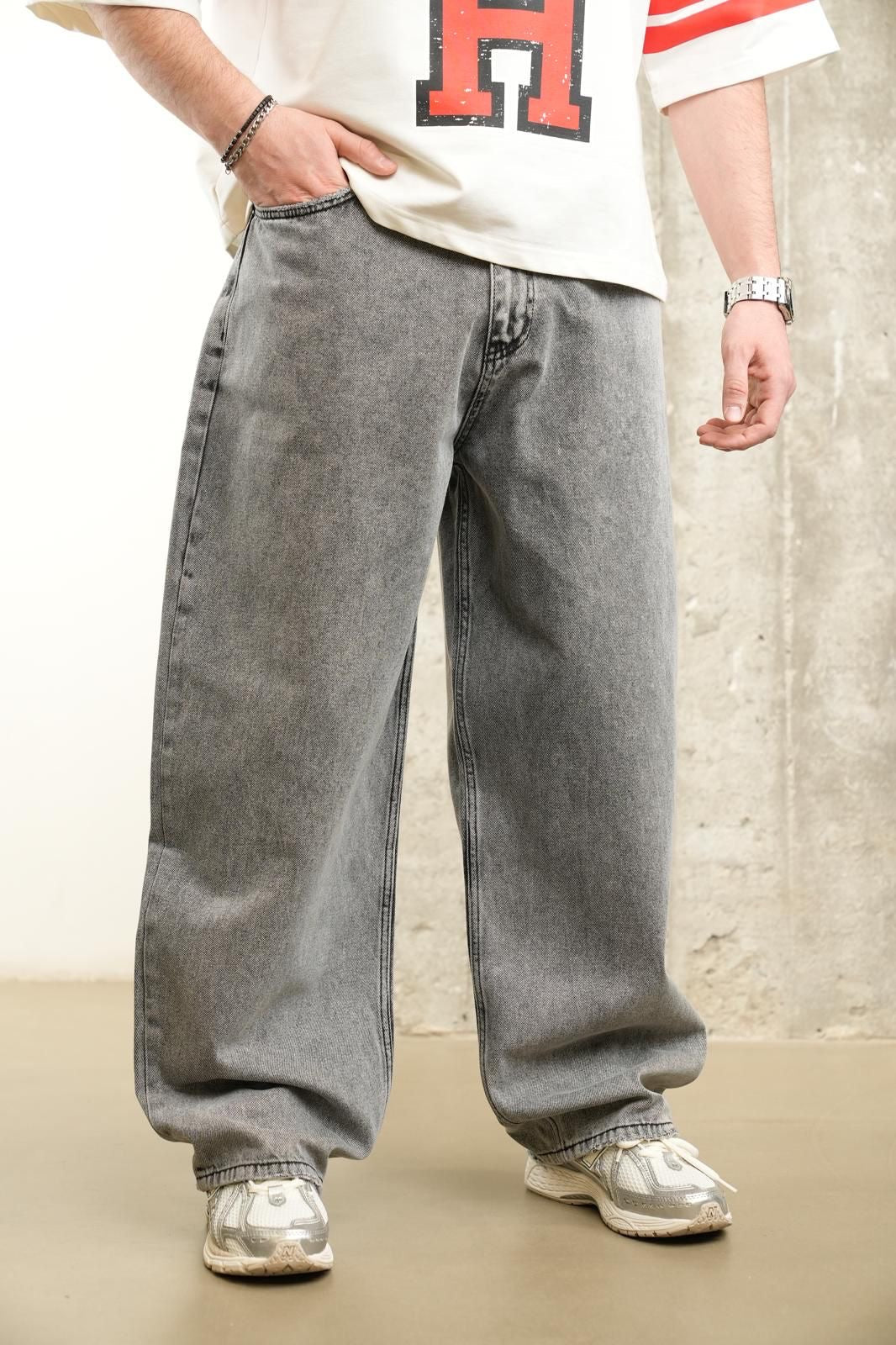 PREMIUM SUPER BAGGY GRAY JEAN