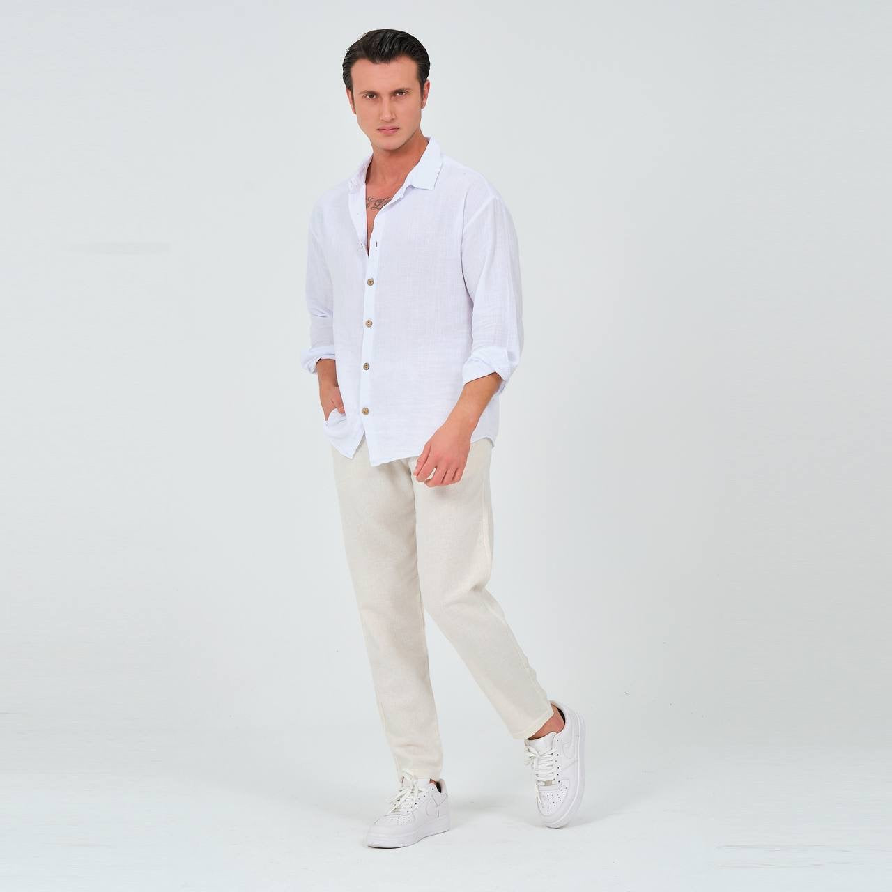 LINEN LONG SLEEVE SHIRT