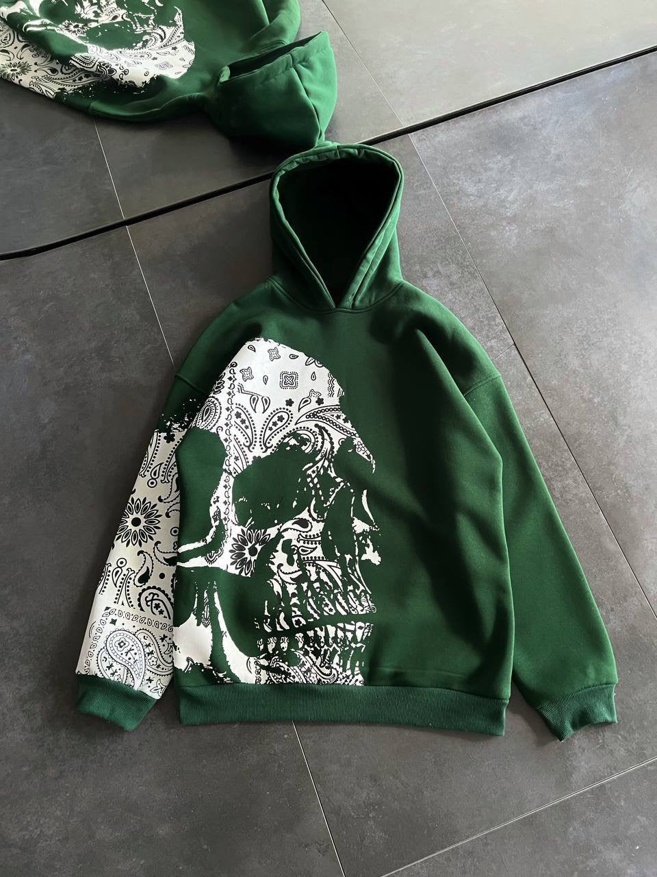 GREEN SKELETON HOODIE