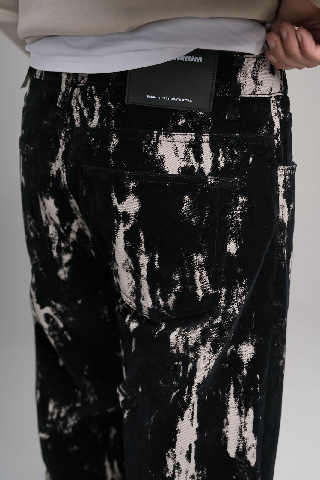 VIP BLACK/BAIGE GLITCH JEAN