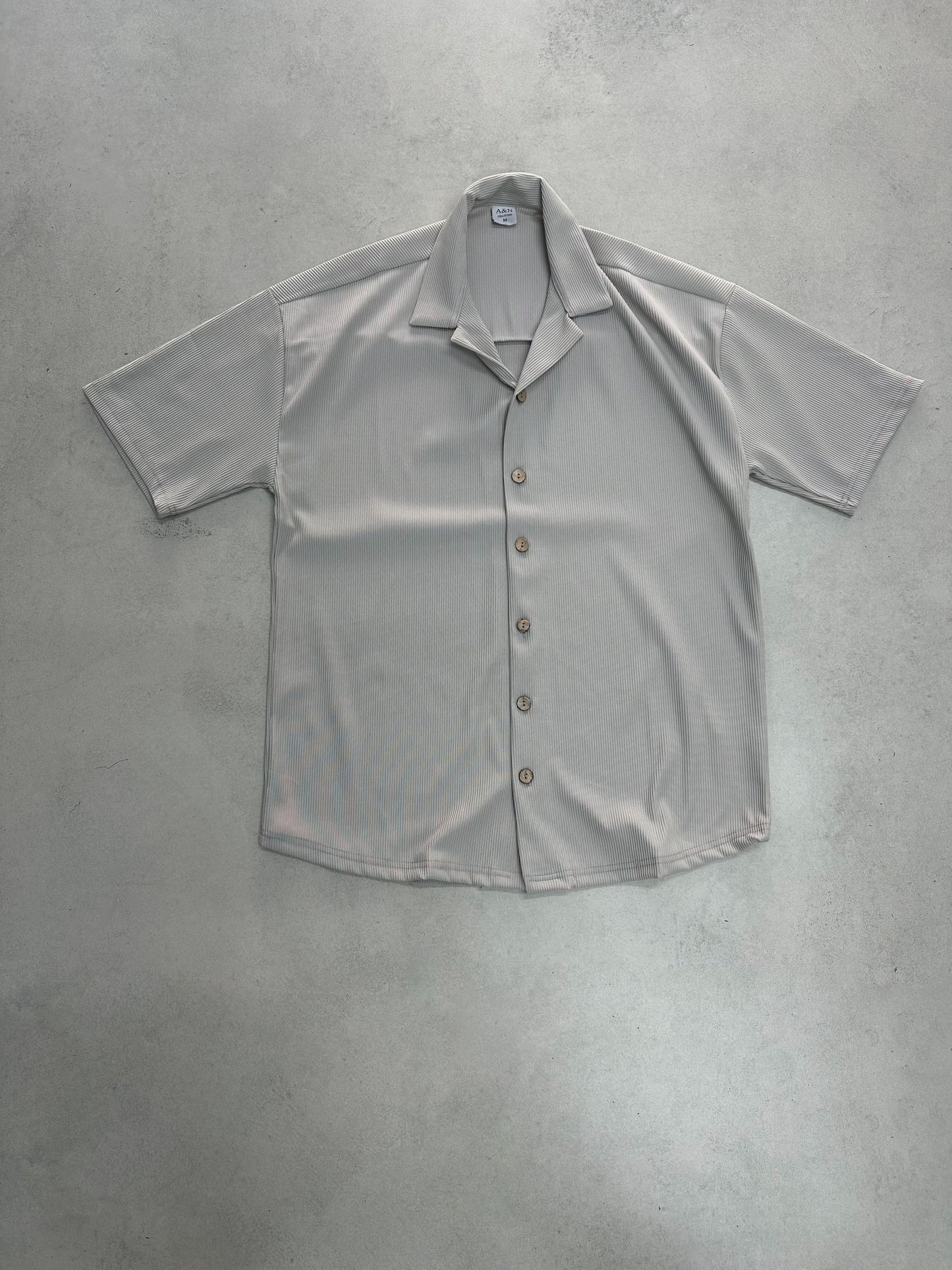RIBBED SHORT SLEEVE SHIRT