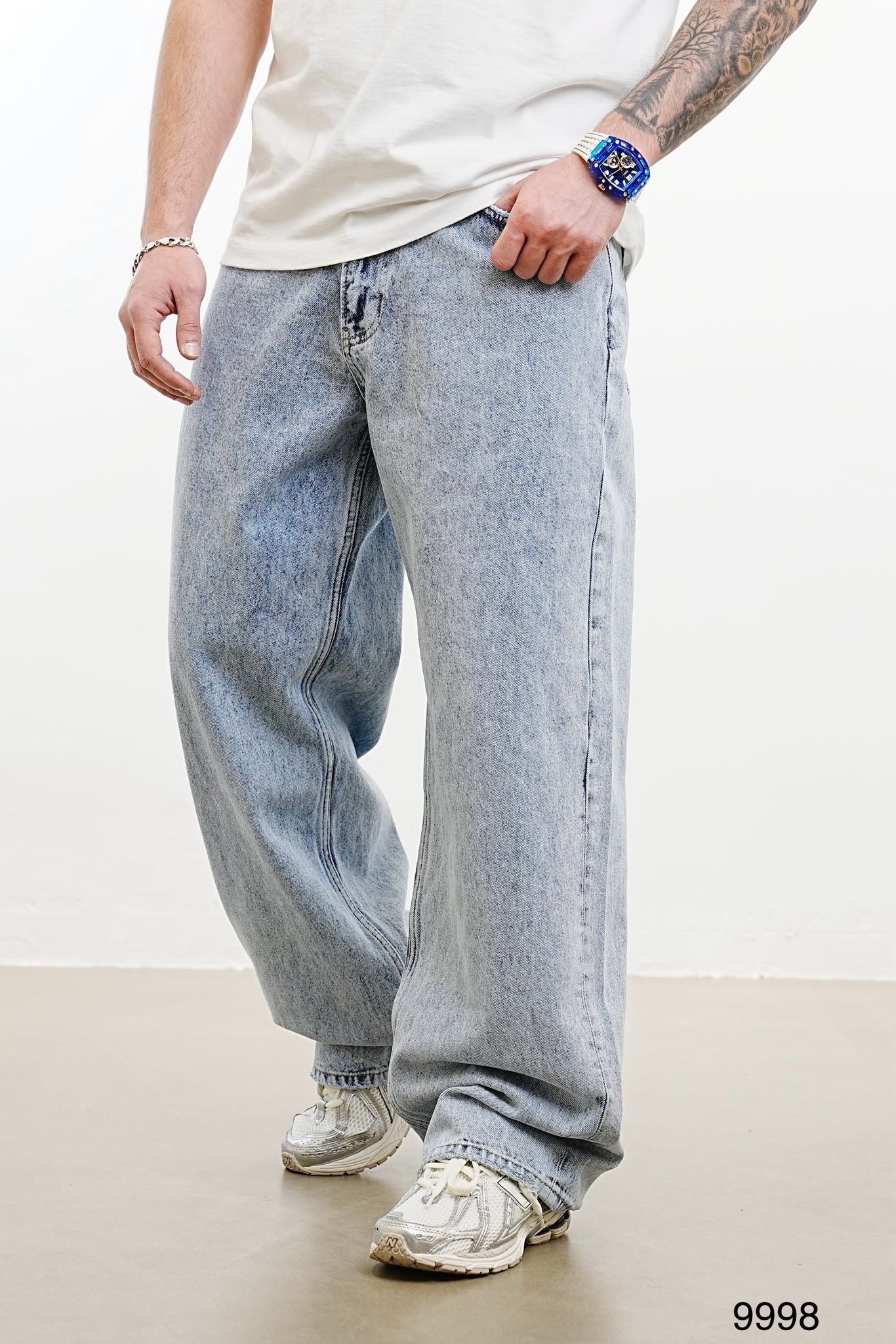 PREMIUM ICY WASHED BAGGY JEAN
