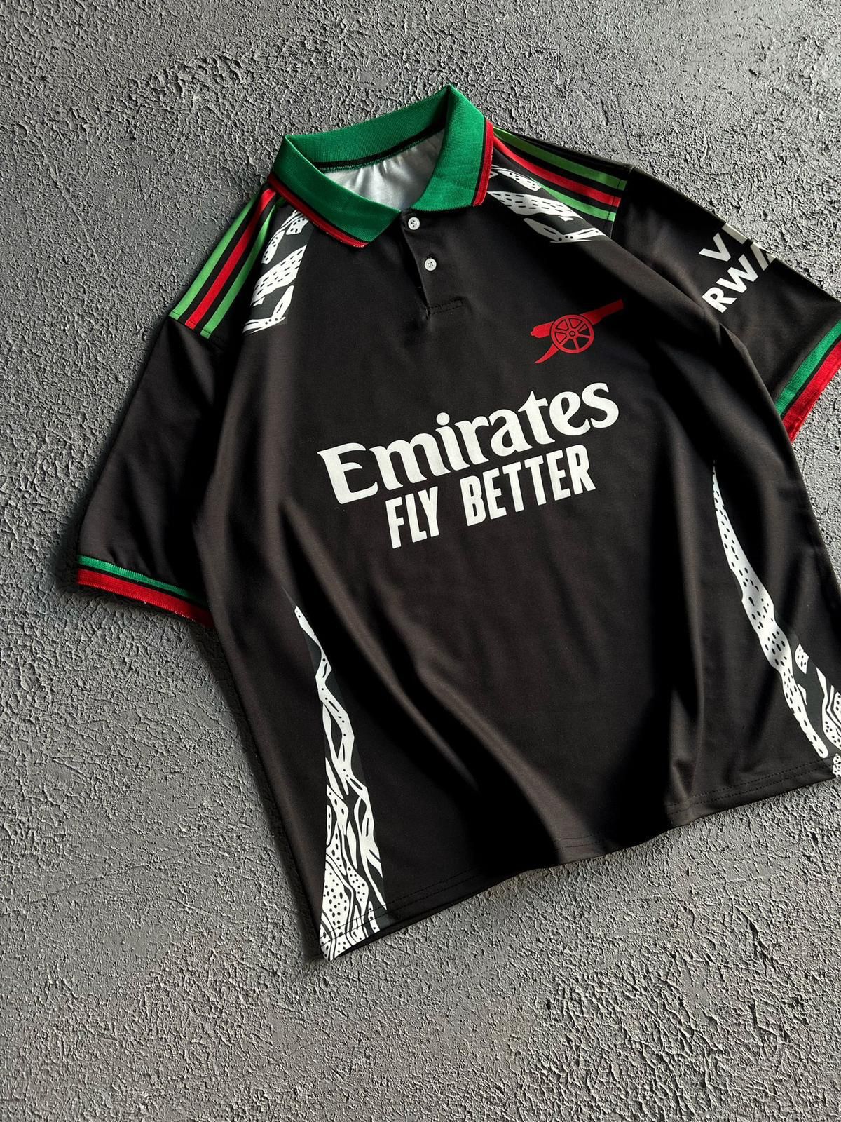 ARSENAL BLACK FANCY T-SHIRT