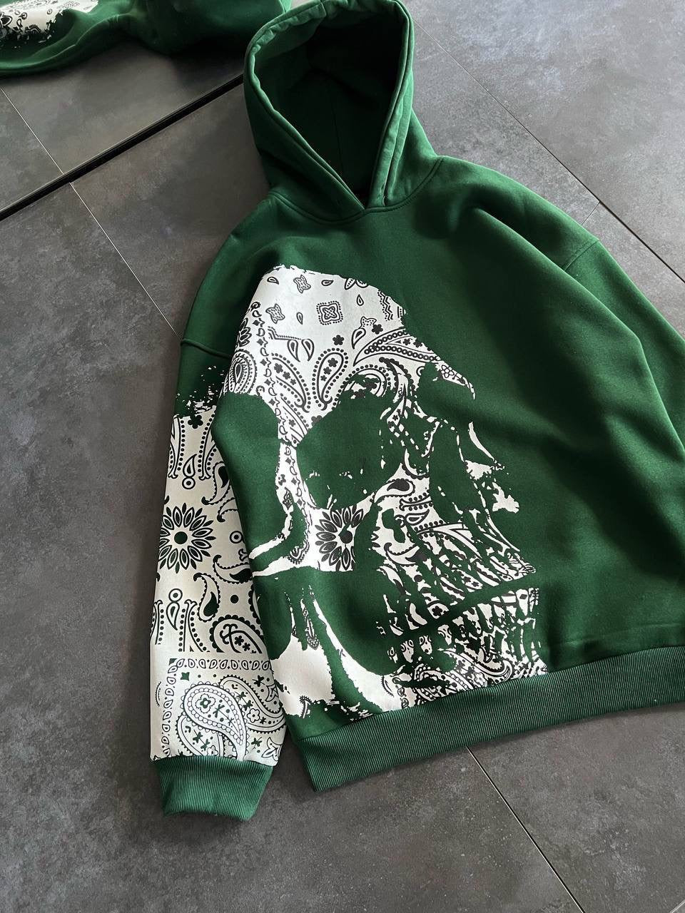GREEN SKELETON HOODIE