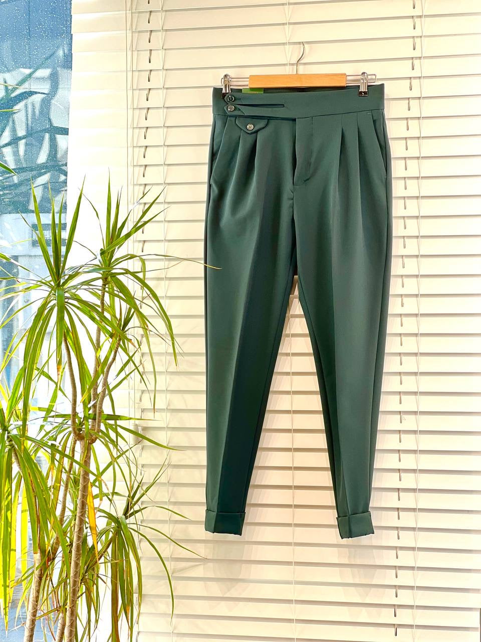 DOUBLE BUTTON ITALIAN PANTS (5 COLOR)