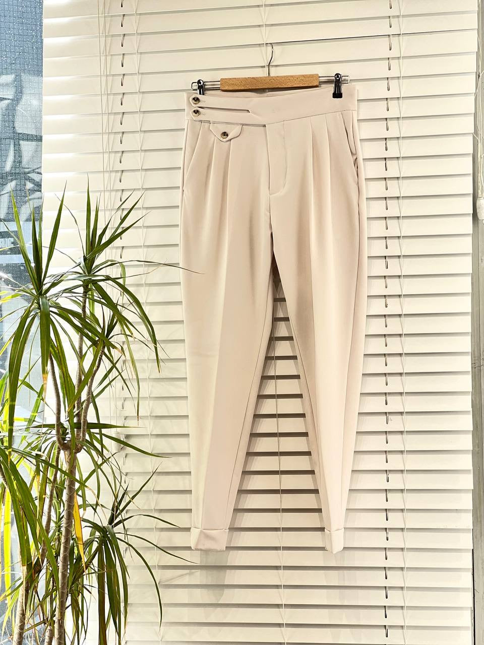DOUBLE BUTTON ITALIAN PANTS (5 COLOR)