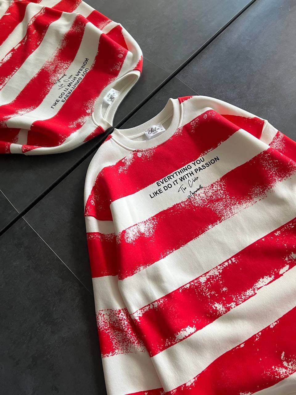 THE CHILLA MOVEMENT STRIPE SWEATER (3 COLOR)