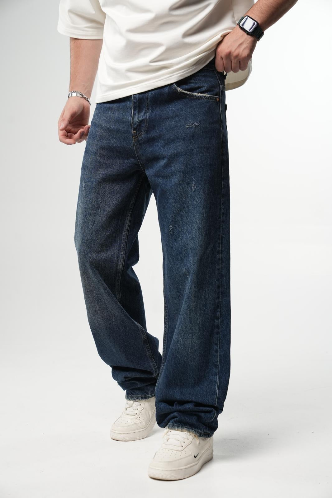 DARK BLUE STRAIGHT CUT JEAN