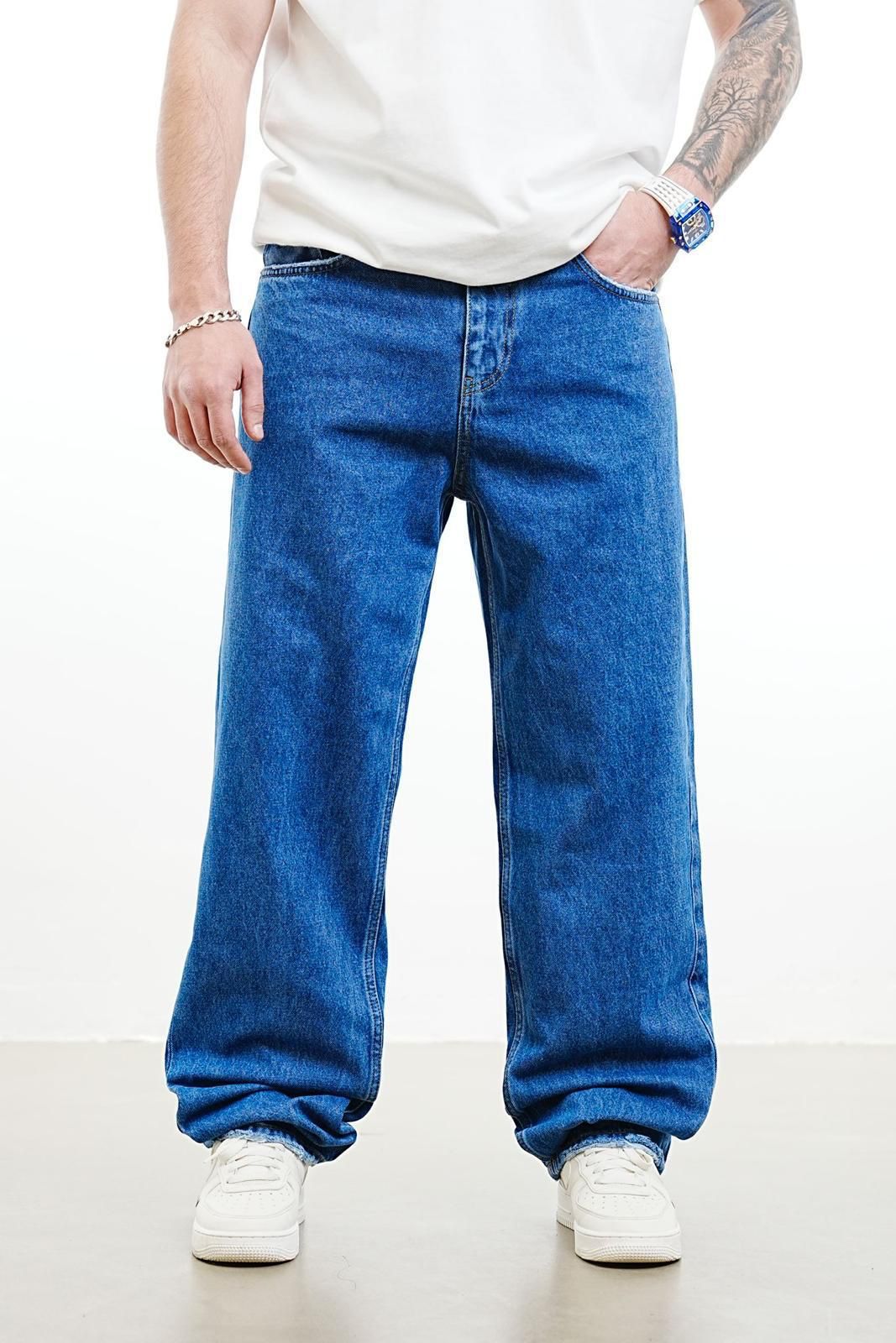 PREMIUM BRIGHT BLUE BAGGY JEAN