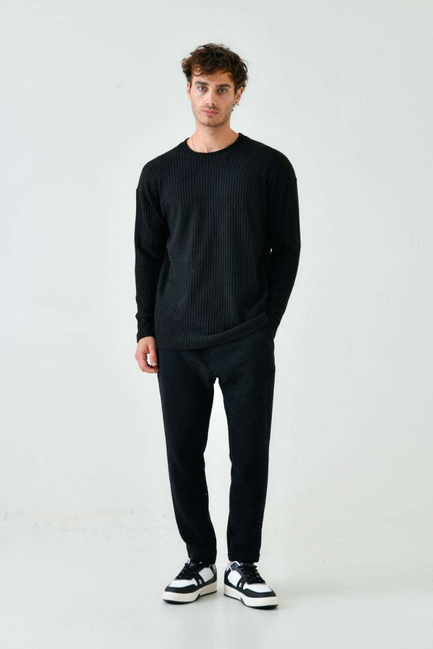 BLACK SWEATER SET