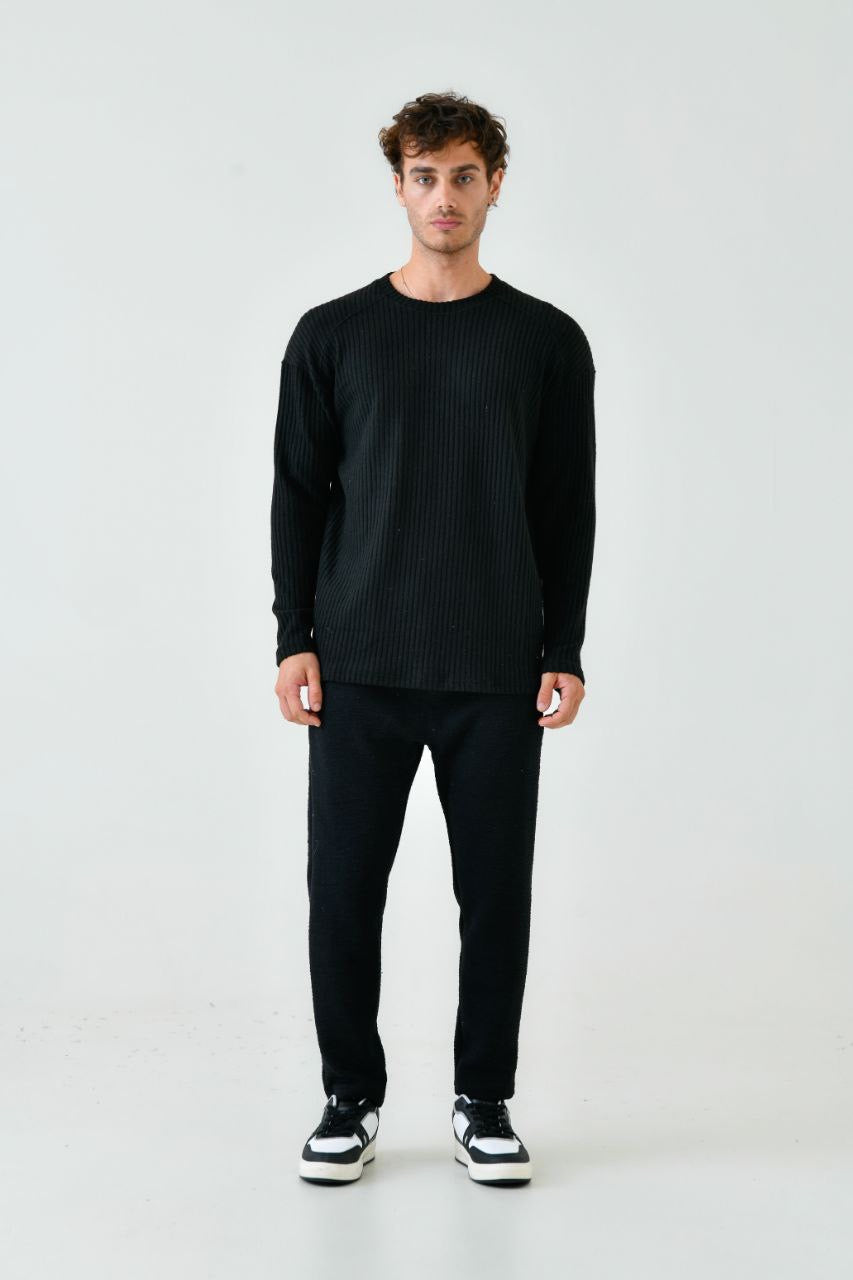BLACK SWEATER SET