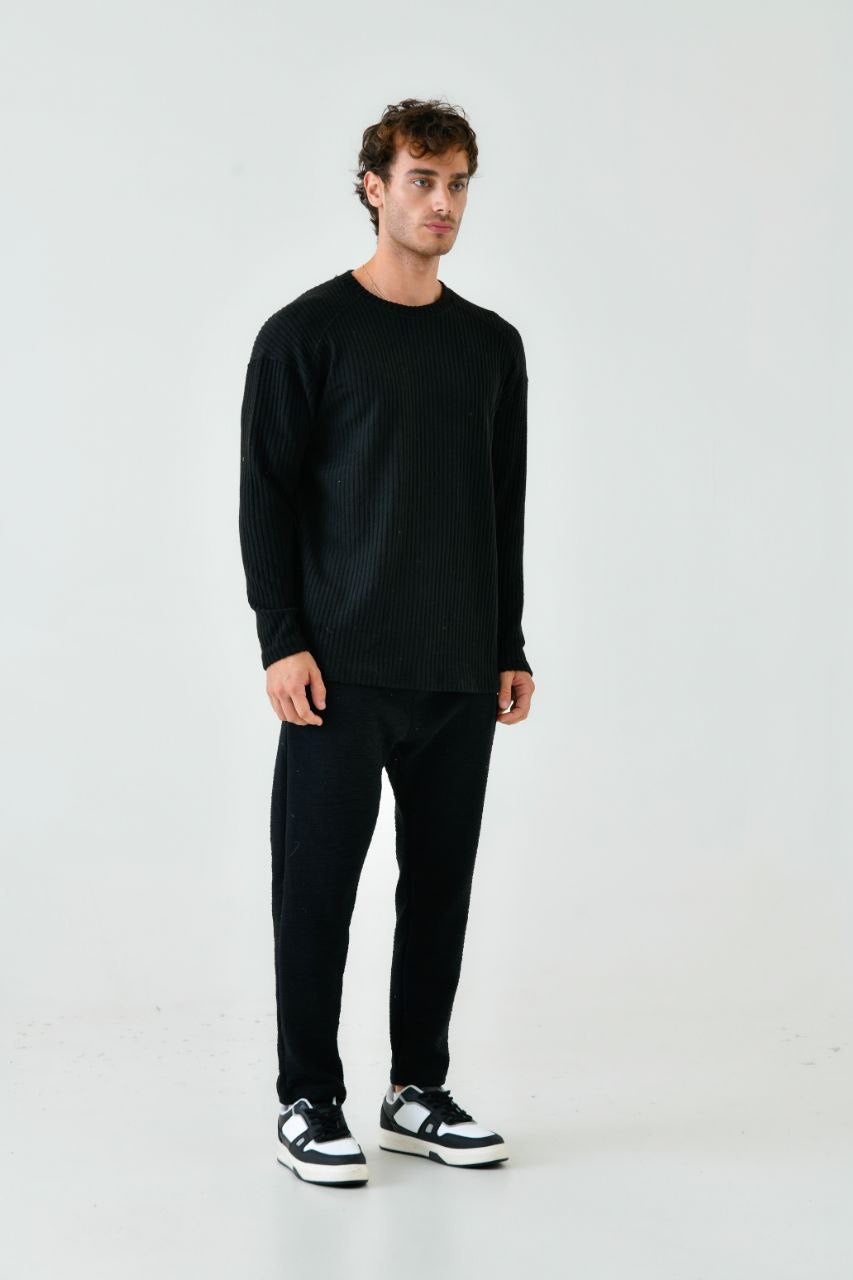 BLACK SWEATER SET