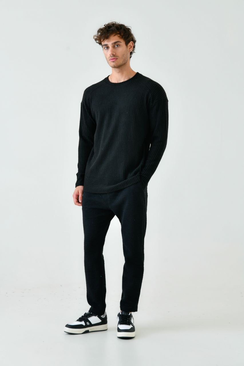 BLACK SWEATER SET
