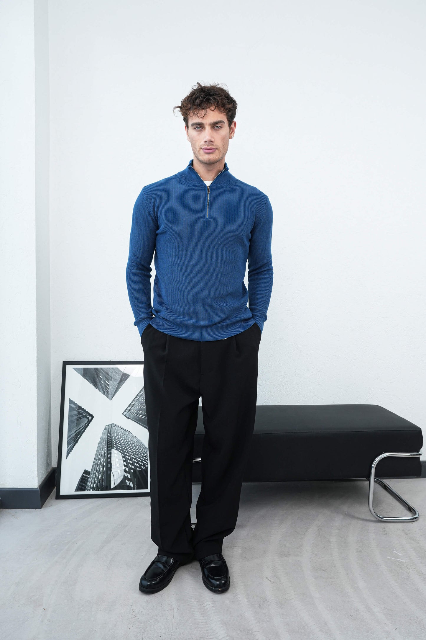 PREMIUM HALF ZIP SWEATER (5 COLOR)