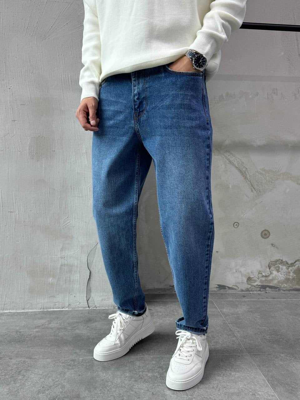 DARK BLUE BOYFRIEND CUT JEAN