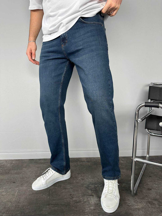DARK BLUE STRAIGHT CUT JEAN