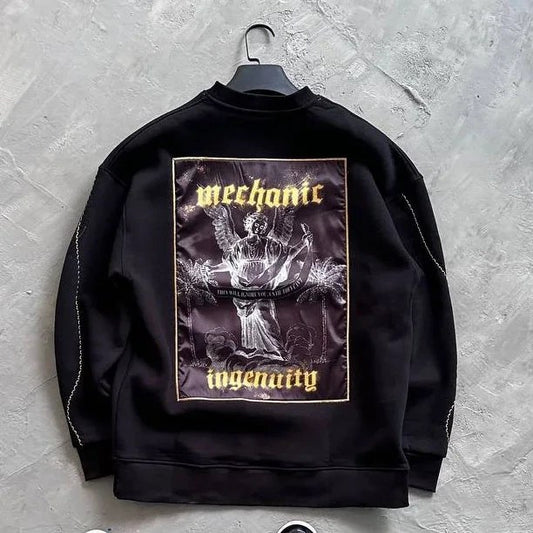 INGENUTING BLACK SWEATSHIRT