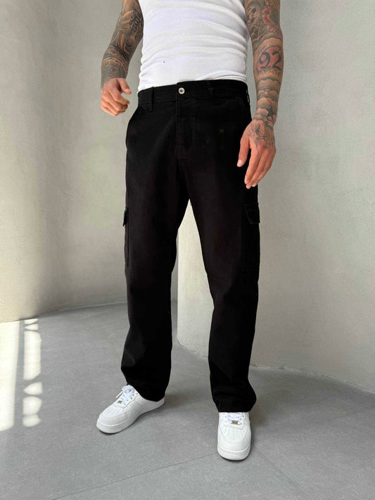 PREMIUM BLACK CARGO PANTS