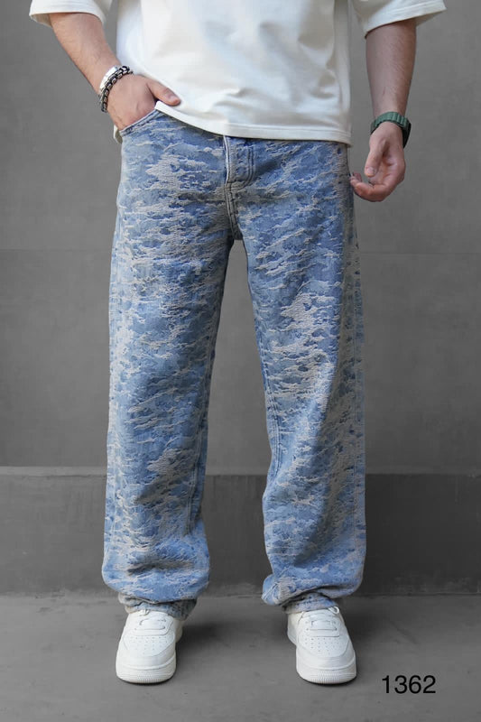 BLUE TEXTURED VIP JEAN