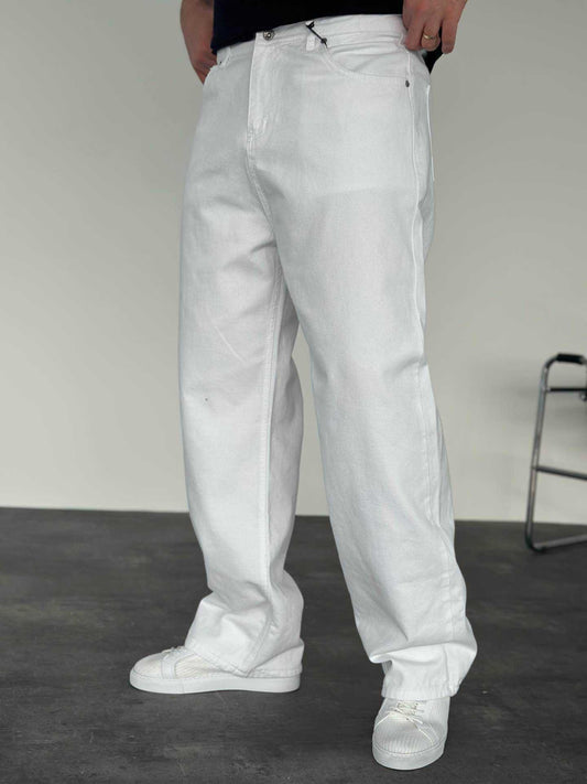 WHITE BAGGY JEAN