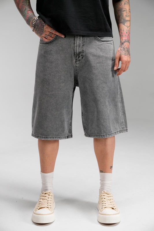 GRAY PLAIN JORT