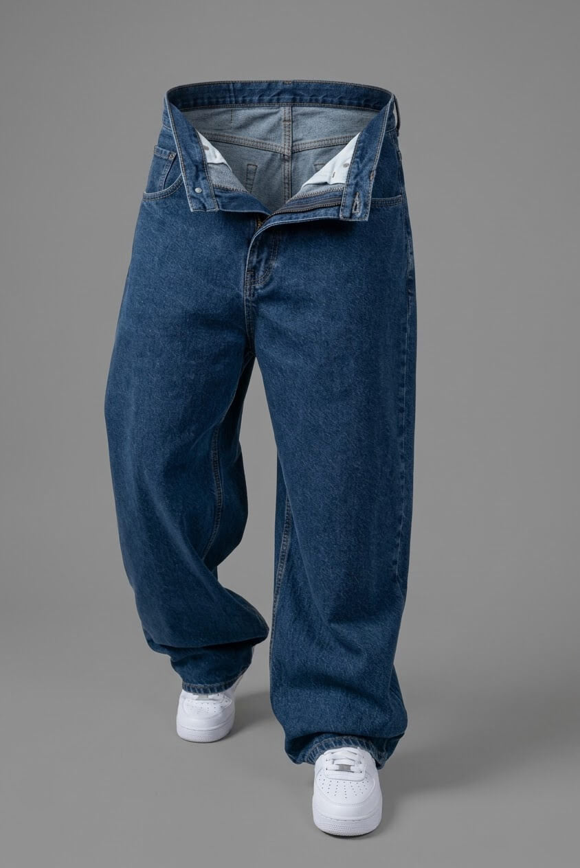 DARK BLUE SUPER BAGGY JEAN