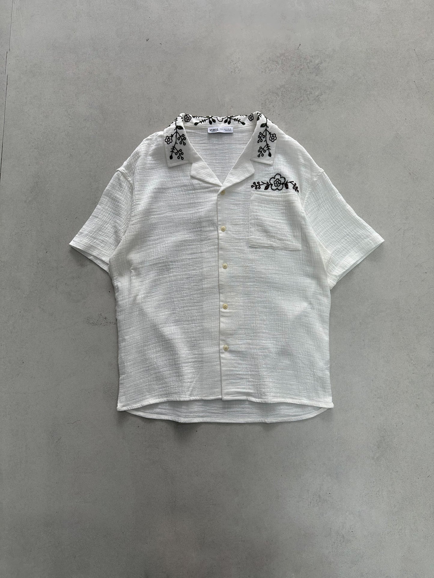 SHORT SLEEVE EMBROIDERY SHIRT (4 COLOR)