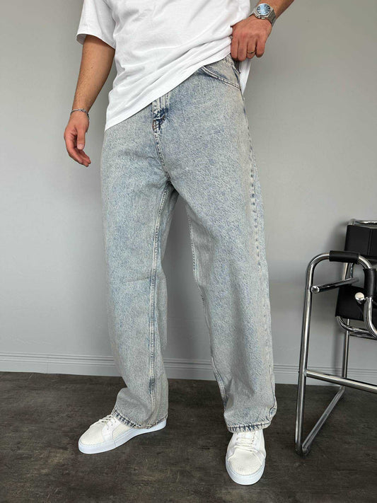 STONEWASHED ICY BAGGY JEAN