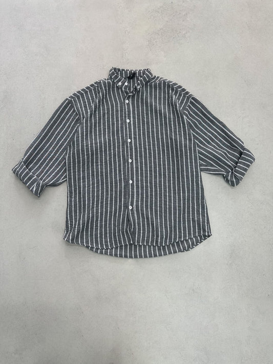 STRIPE LONG SLEEVE SHORT(3 COLOR)