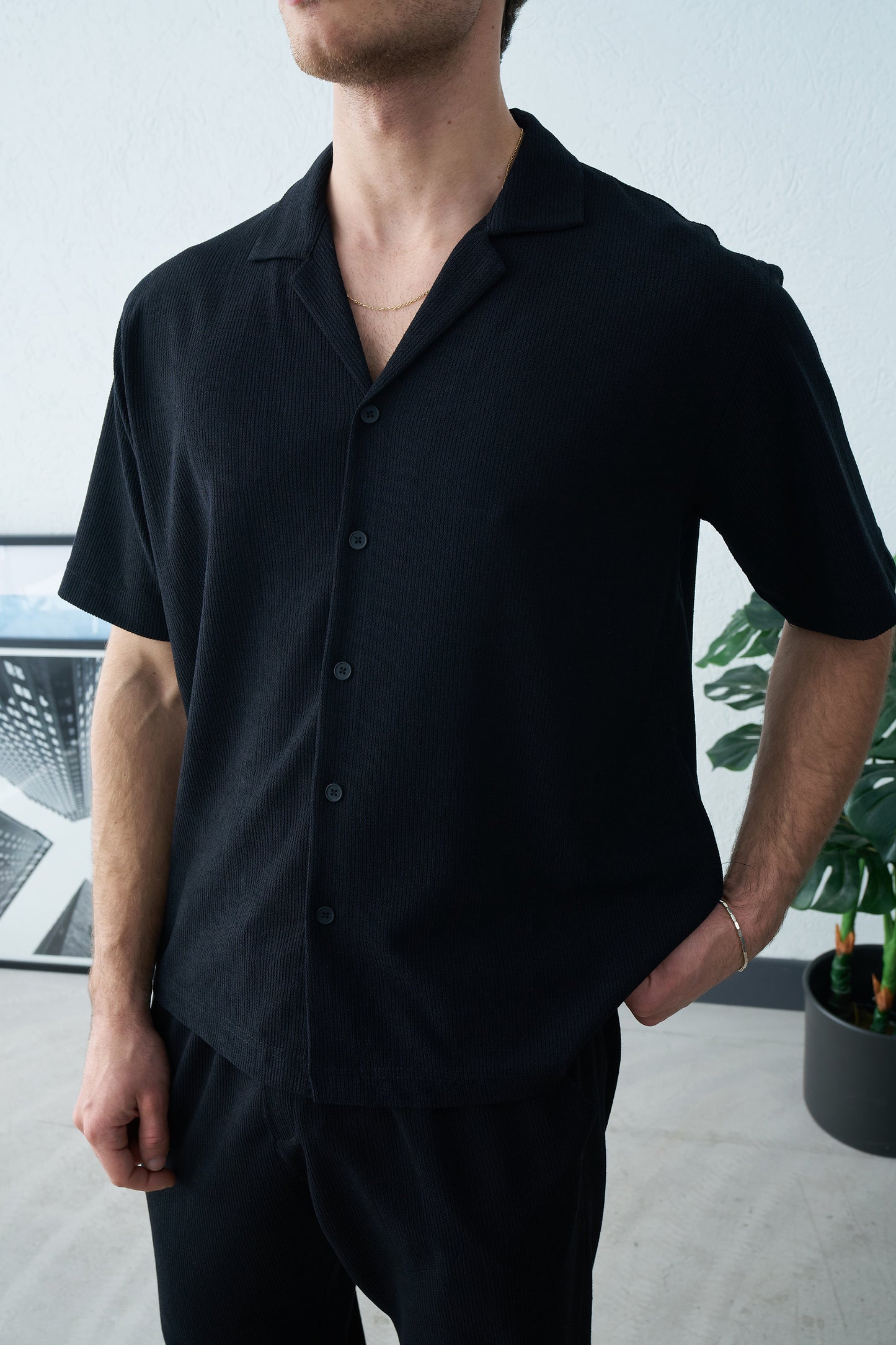 PREMIUM ENGLISH COLLAR SHORT SLEEVE SHIRT