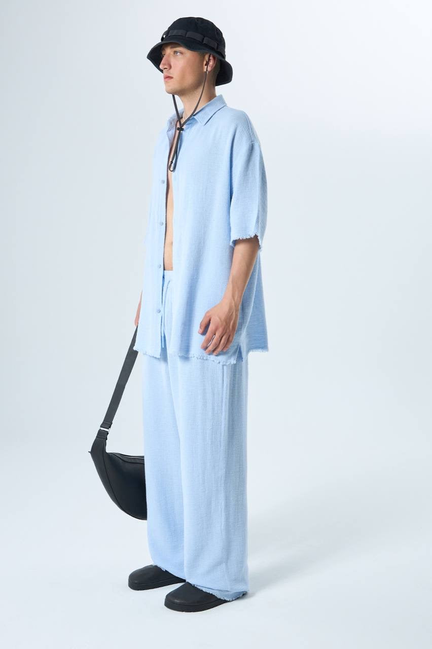 LIGHT BLUE LINEN SET